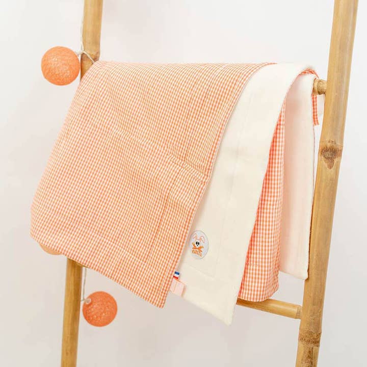 PAPATE - Wholesale Bedding Blanket - Kids & Baby - Organic Cotton Fleece Blanket - Vichy