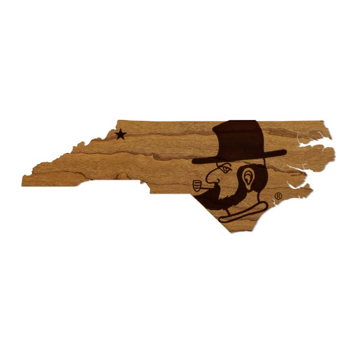 Appalachian State University Yosef on State Magnet - Crafted from Cherry or Maple Wood - App State Mountaineers for wholesale by LazerEdge