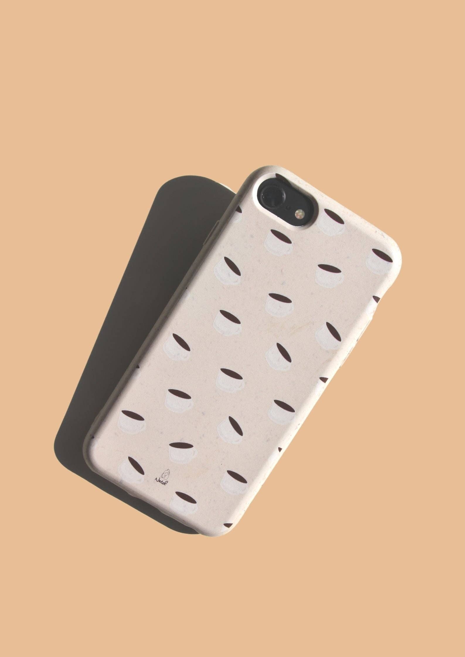 Natch - Vente Coque de téléphone – femme - Coque écologique biodégradable pour iPhone 12 Pro Max - motif café3