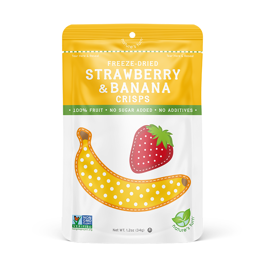 Nature's Turn - Wholesale Dried/Dehydrated Fruit - Freeze-Dried Strawberry & Banana Crisps1