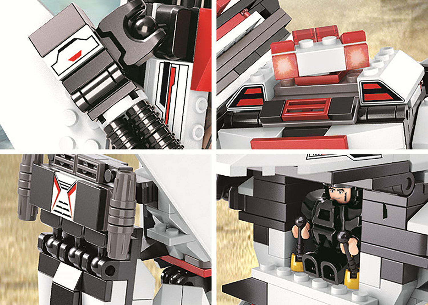 Texas Toy Distribution - Wholesale Building Set - Kids - Space 3-in-1 Fighter: Caston, General of Ruin (313 Pcs)3