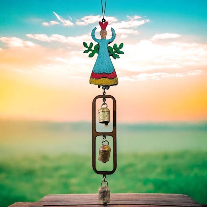 Whimsies - Wholesale Wind Chime - Metal Angel wind chime heart garden bell cute gift patio 1