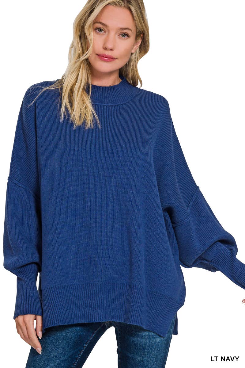 Vanilla Monkey - Wholesale Knit Sweater - Women's - Side Slit Oversized Sweater3