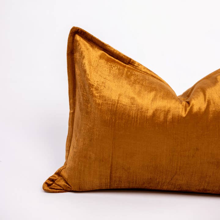 BHD HOME - Wholesale Lumbar pillow - Velvet Flange Toffee Medium Lumbar Cushion 40 x 60cm2
