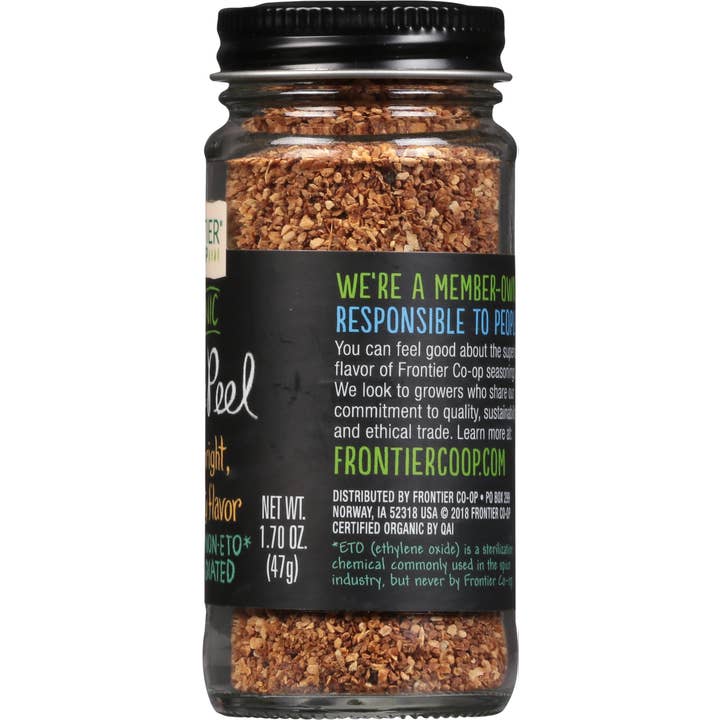 Frontier Co-op - Wholesale Dried Spice - Zesty Lemon Peel Granules, Organic, Kosher, Non ETO, 1.7 Oz1