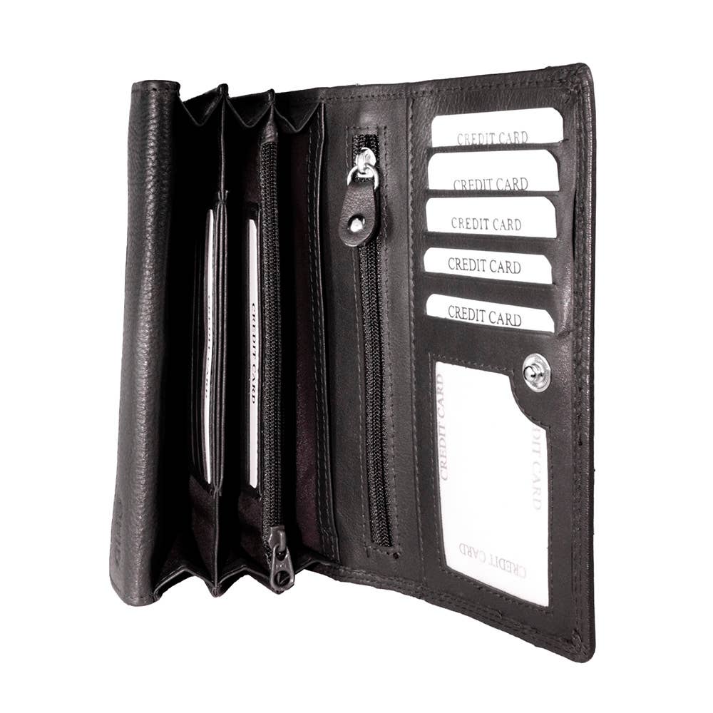 Arrigo - Wholesale Wallet - Women's - Wallet Leather Ladies RFID - Leather Woman Harmonica Wallet35