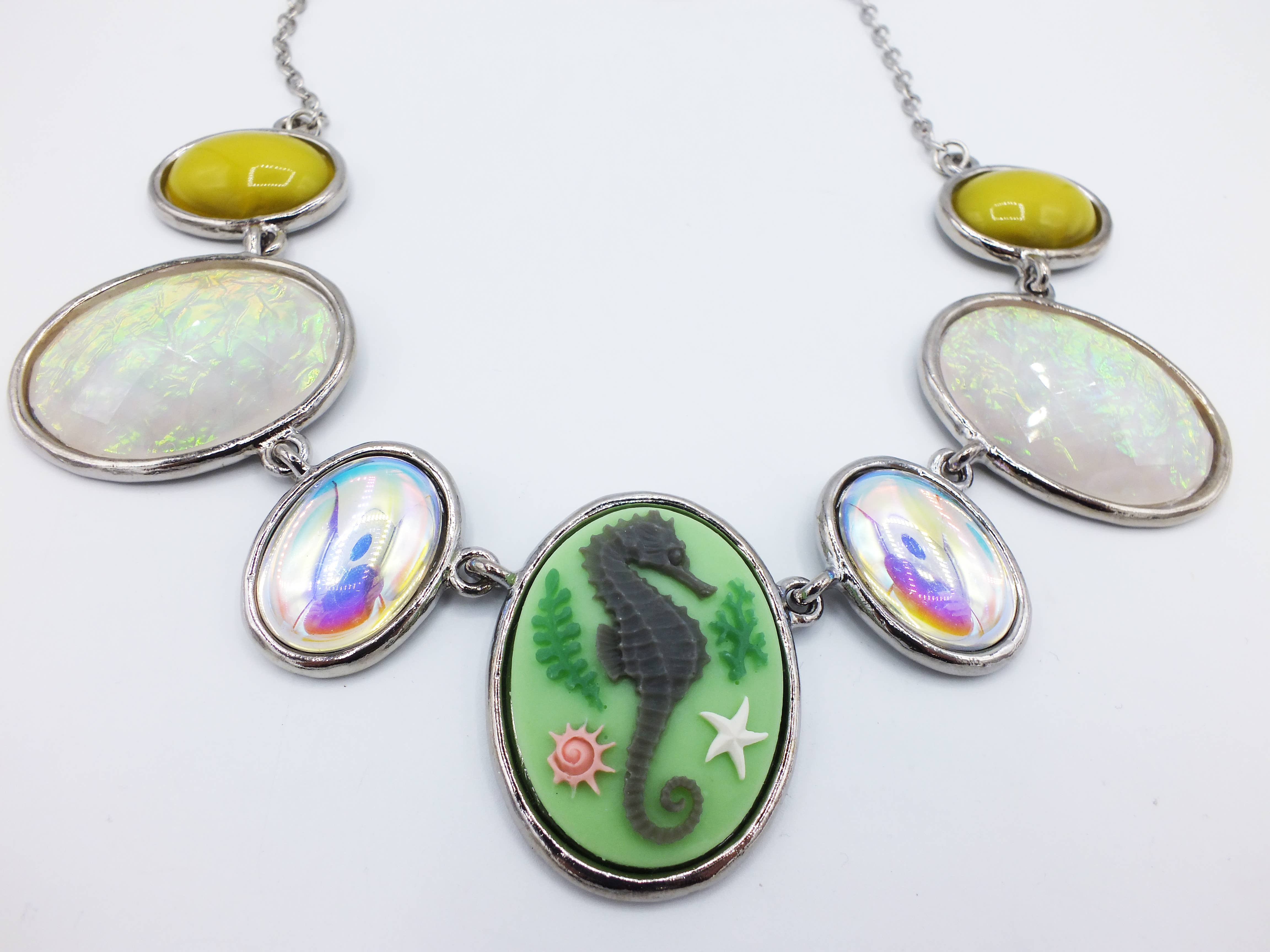 Fizz - Wholesale Pendant/Charm Necklace - Seven Cabochon "Grand" Necklace17