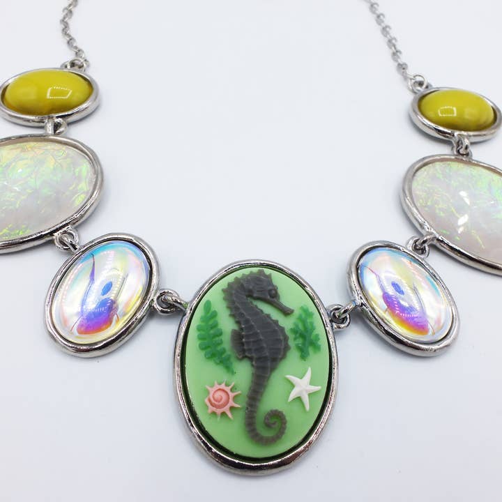 Fizz - Wholesale Pendant/Charm Necklace - Seven Cabochon "Grand" Necklace17