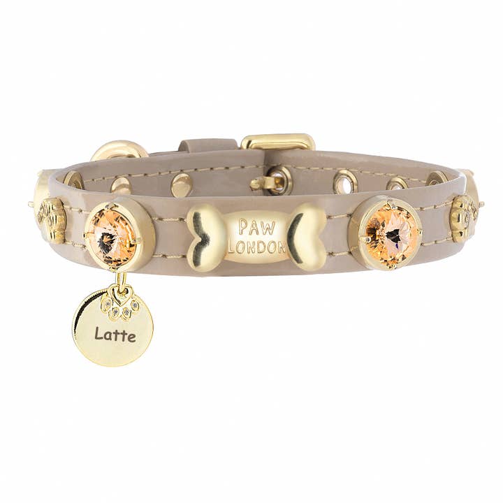 Paw London - Vendita all'ingrosso Collare - Cani - Collare per cani Kate Swarovski Cappucino
