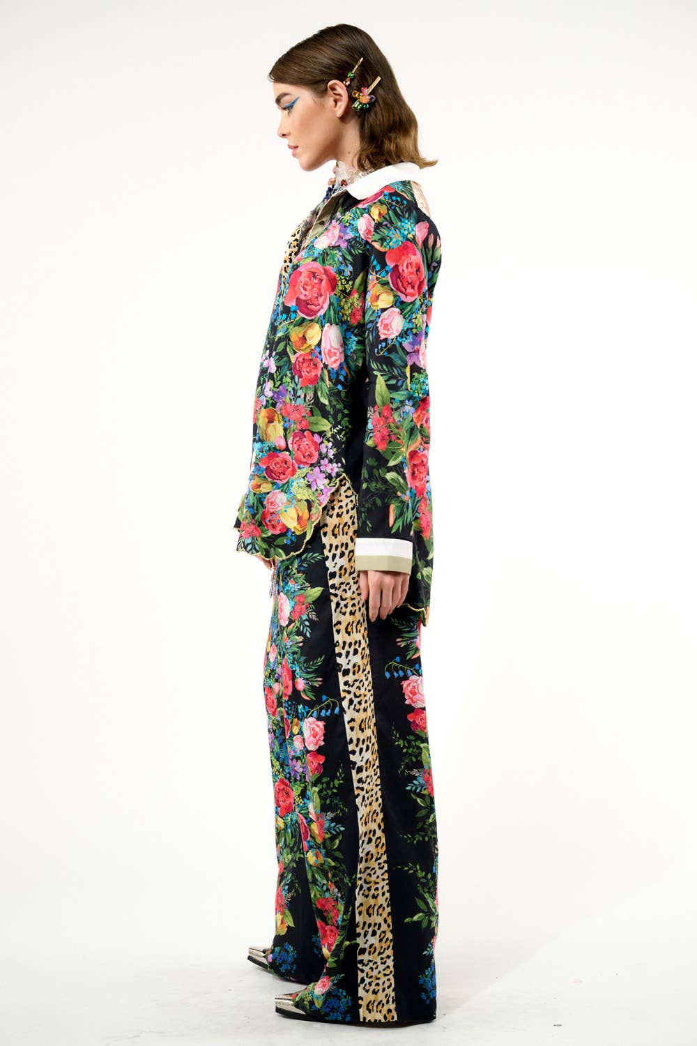 Black Floral Zinnia Pants for wholesale on Faire6