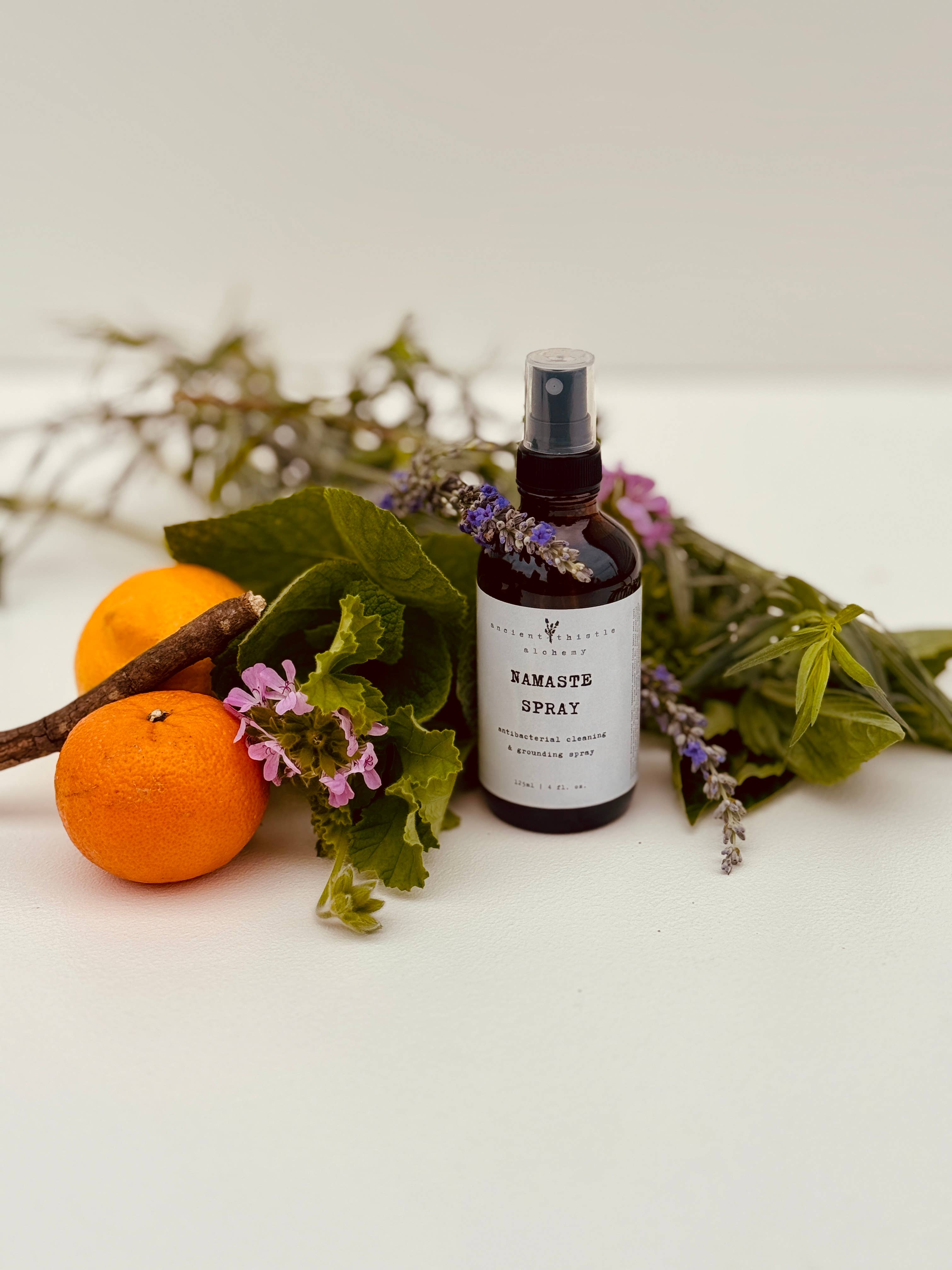 Ancient Thistle Alchemy - Wholesale Yoga Mat Cleaner - Namaste Spray - Yoga Mat Spray1