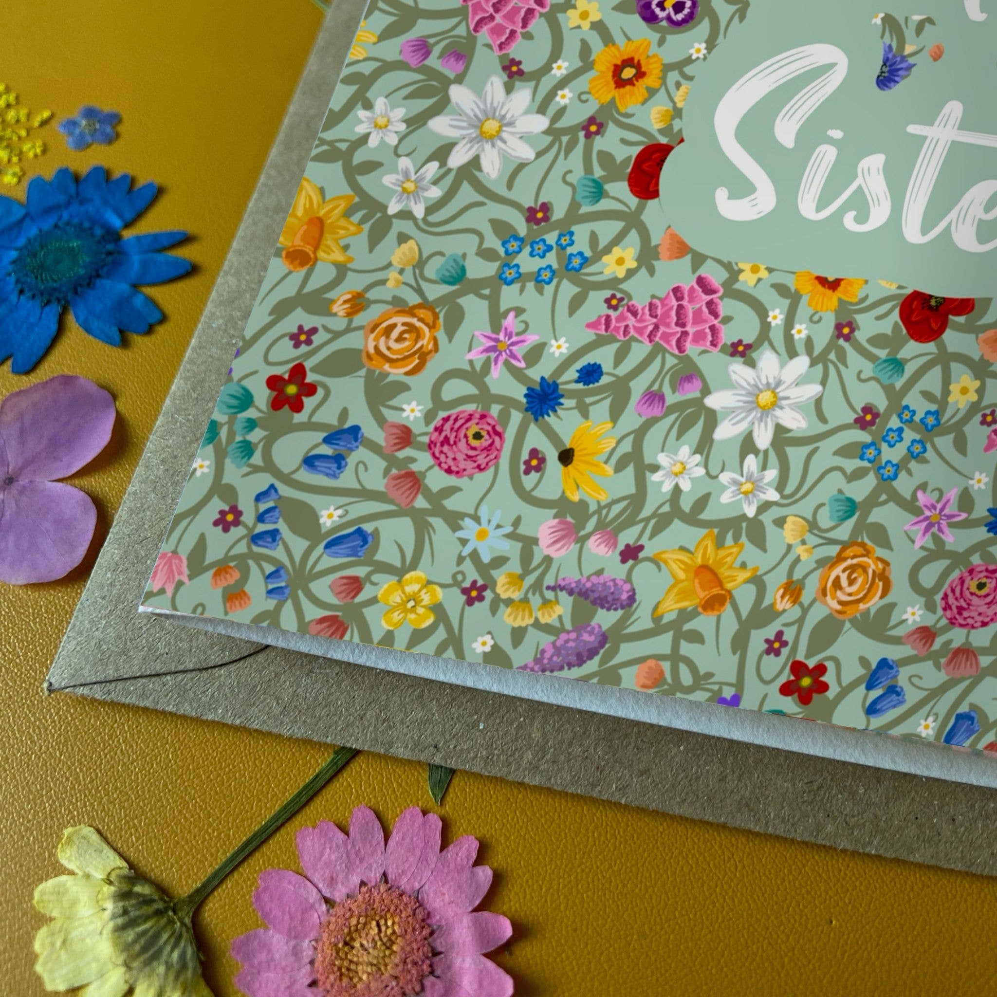 Jen James Design – wholesale Friendship card – Wildflower Sister Card1