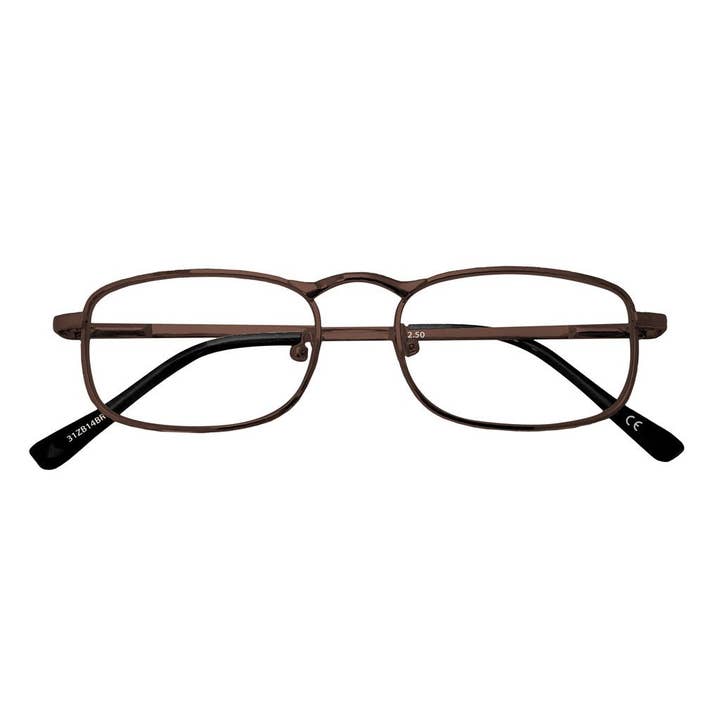 Zippo Manufacturing Company - Wholesale Eyeglasses - Unisex - Zippo Reading Glasses B14Line Brown (+2.50 Power)