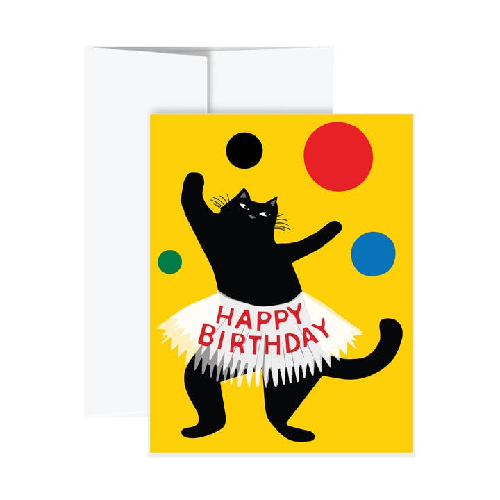 Grußkarte - Birthday Dance Cat für den Großhandel von All Very Goods
