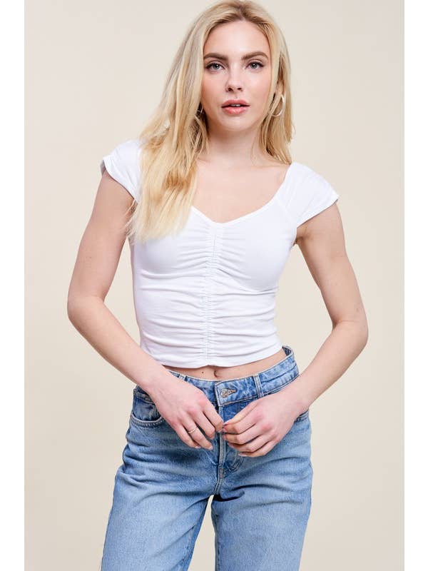 Charlotte Avery - Wholesale Blouse - Women's - Ruched Top1