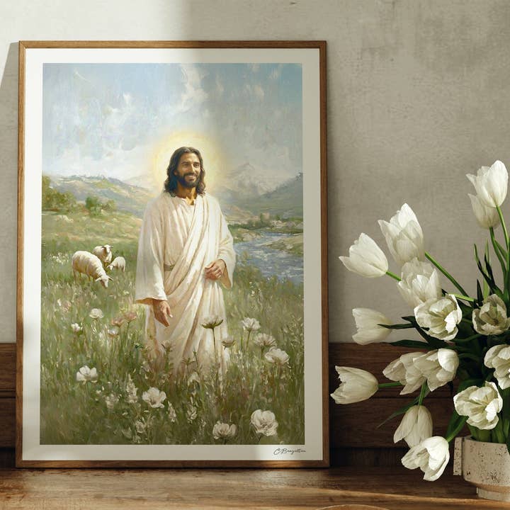 Berger de mon âme | Tirage d'art fait-main signé pour la vente par The Painted Gospel