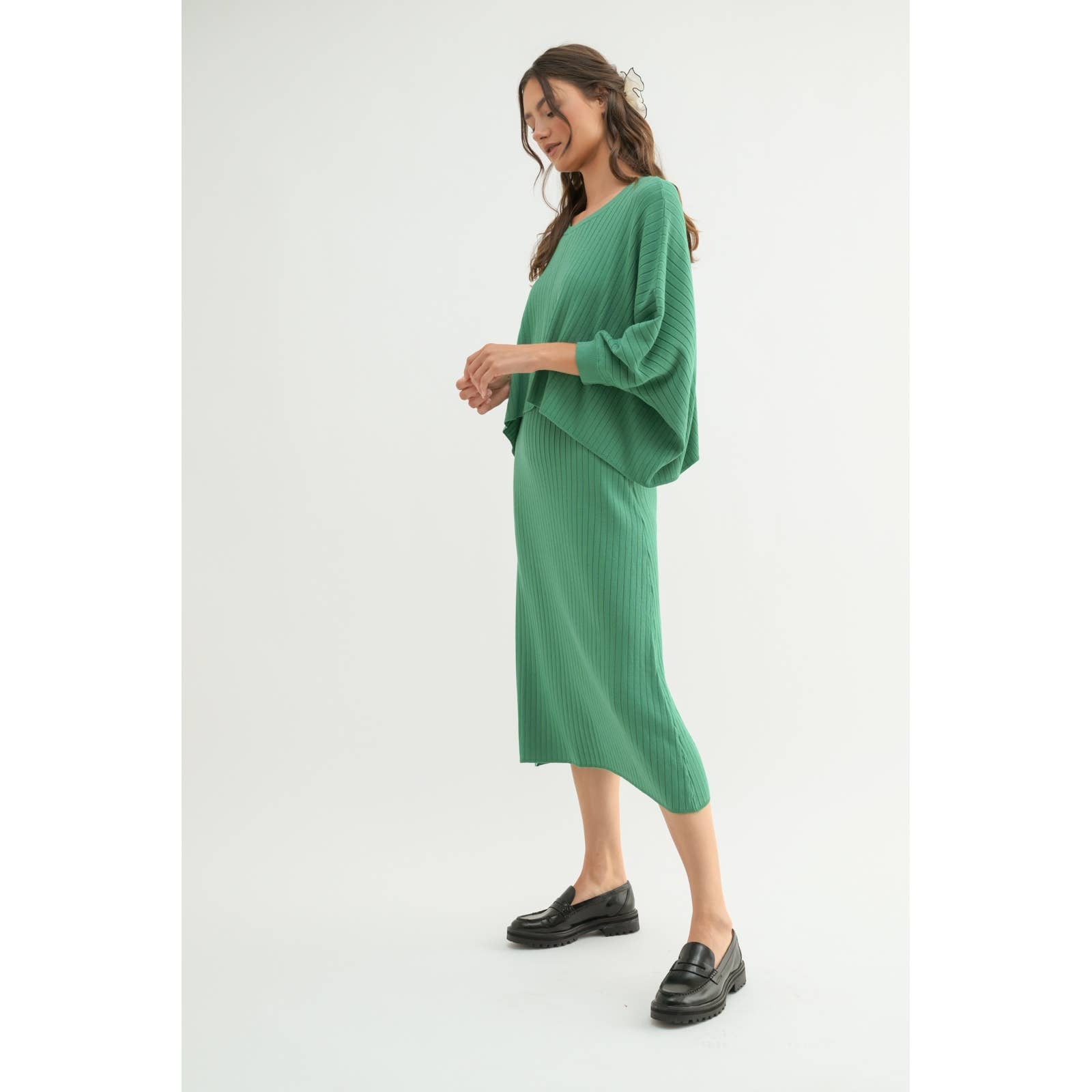 Wishlist Apparel - Wholesale Top & Skirt Set - Women's - RIBBED KNIT TOP AND DRESS SET / WL24-95503