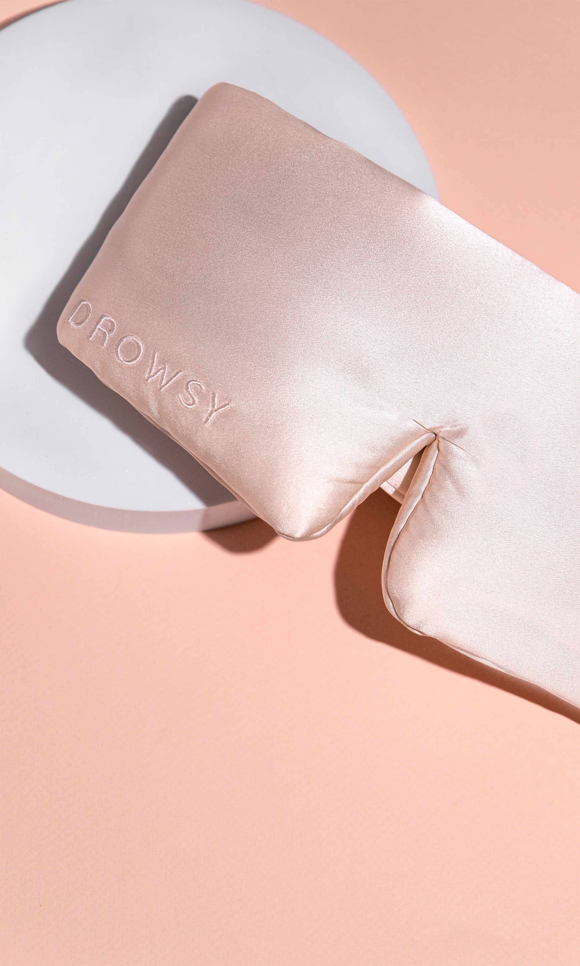 Drowsy Sleep Co. - Wholesale Sleep/Eye Mask - Sunset Pink Silk Sleep Mask5