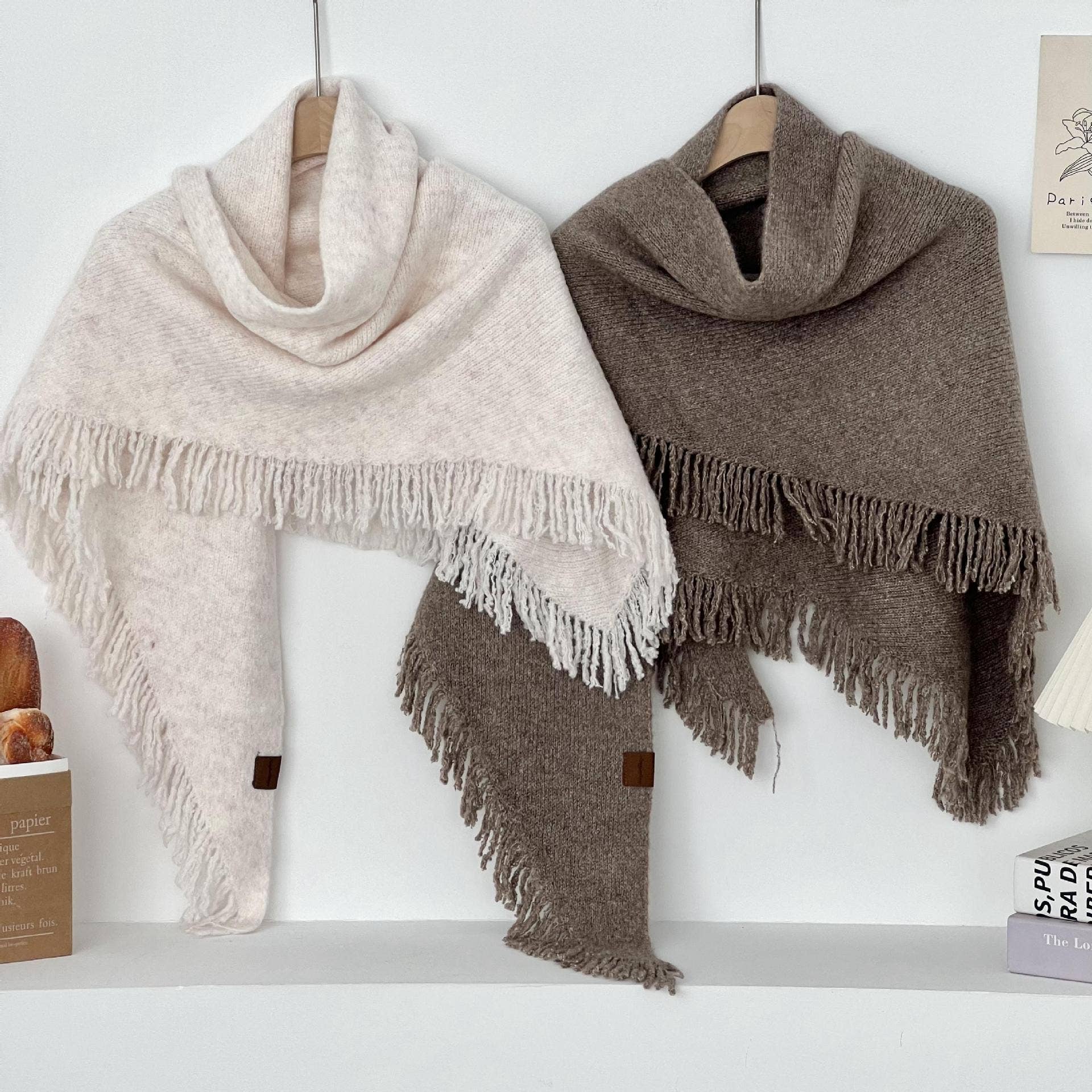 Dipped Shop – wholesale Scarf – Women's – Tassel Solid Color Knit Shawl Scarve DPS16078