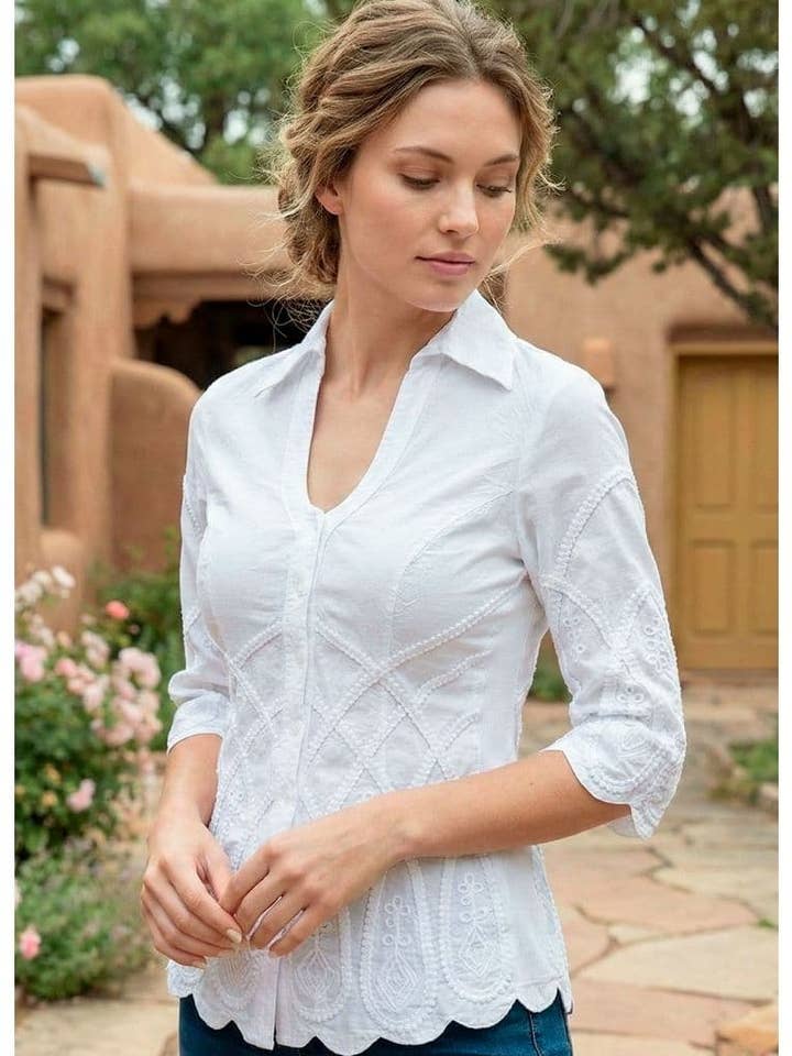 Agnes Bomuld Bluse for engroshandel hos Gretty Zueger