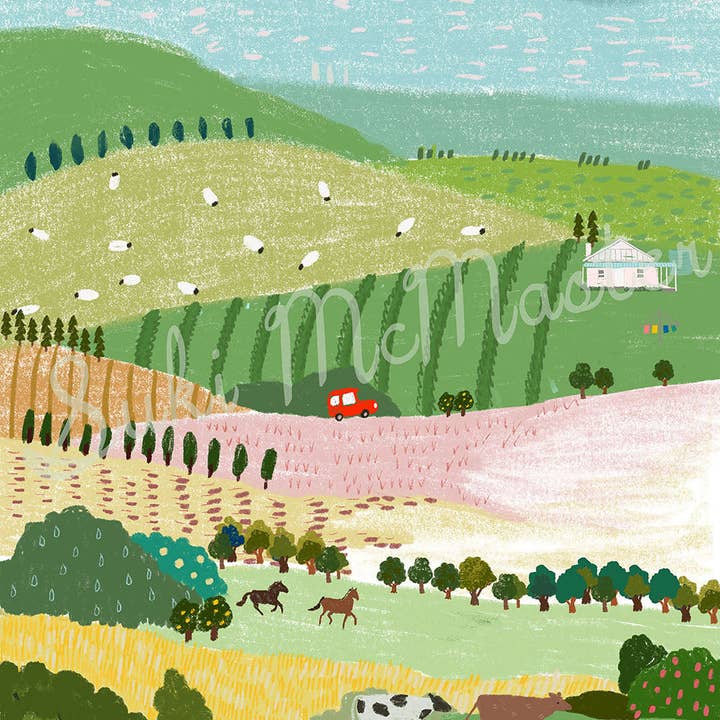 Suki McMaster - Wholesale Art print - Australian Landscape Wall Art Print - Country by Suki McMaster1