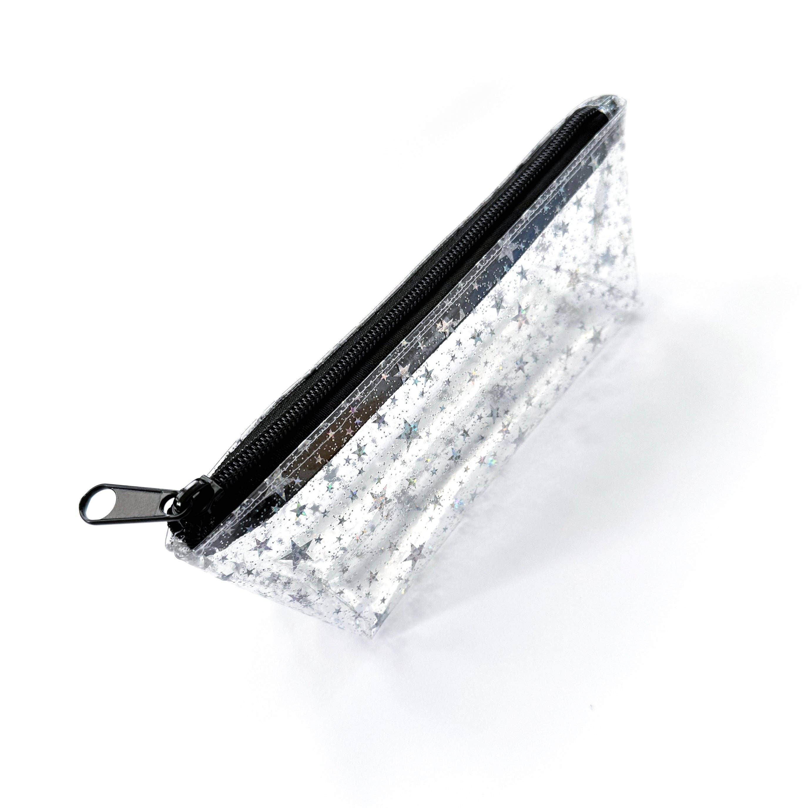 NEON SOL - Vente Étuis/trousses à crayons - Trousse | étoiles pailletées transparentes4