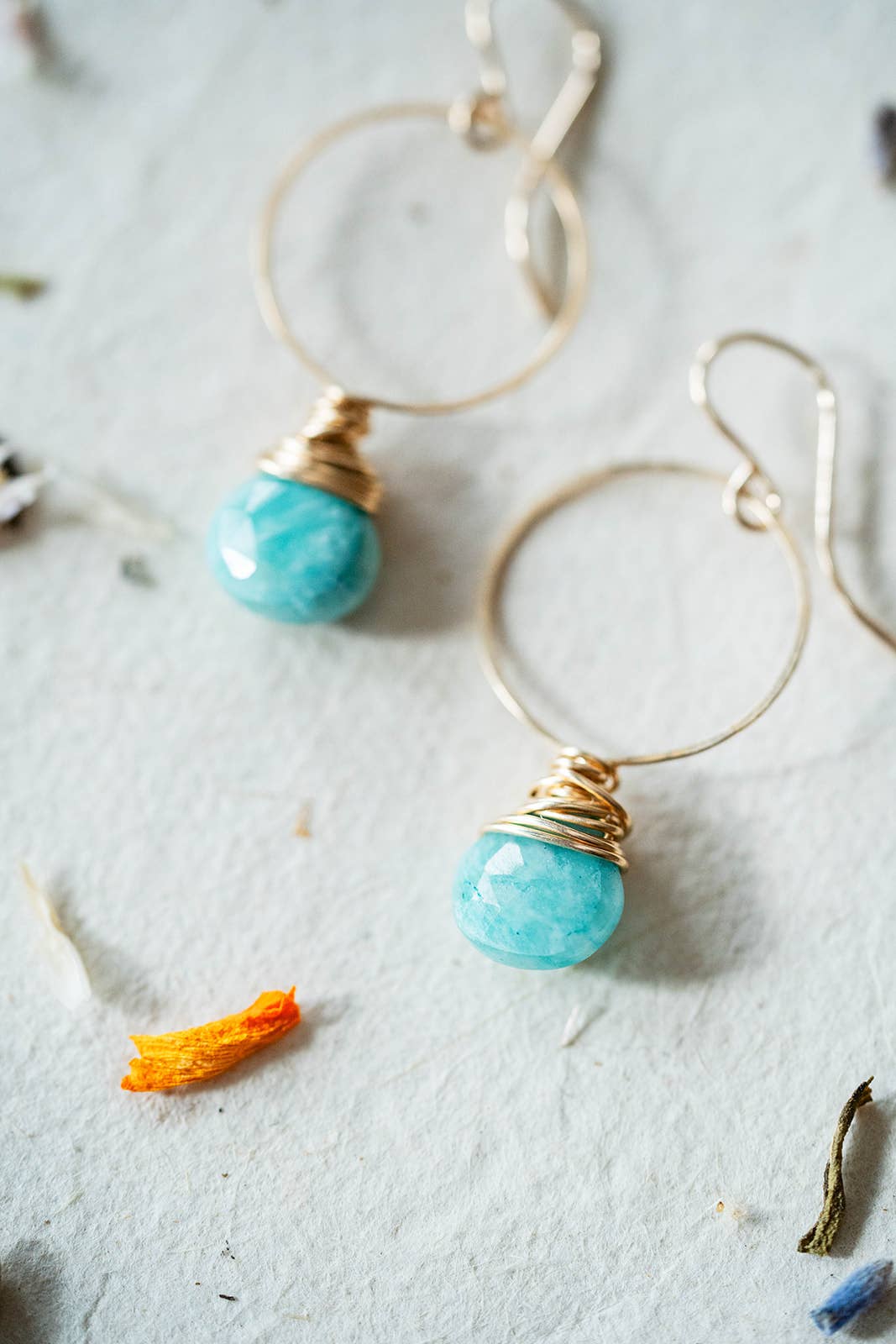 Bella Vita Jewelry - Wholesale Dangle Earrings - Pantone Earrings | Megan Hoop and Natural Stone Earrings9