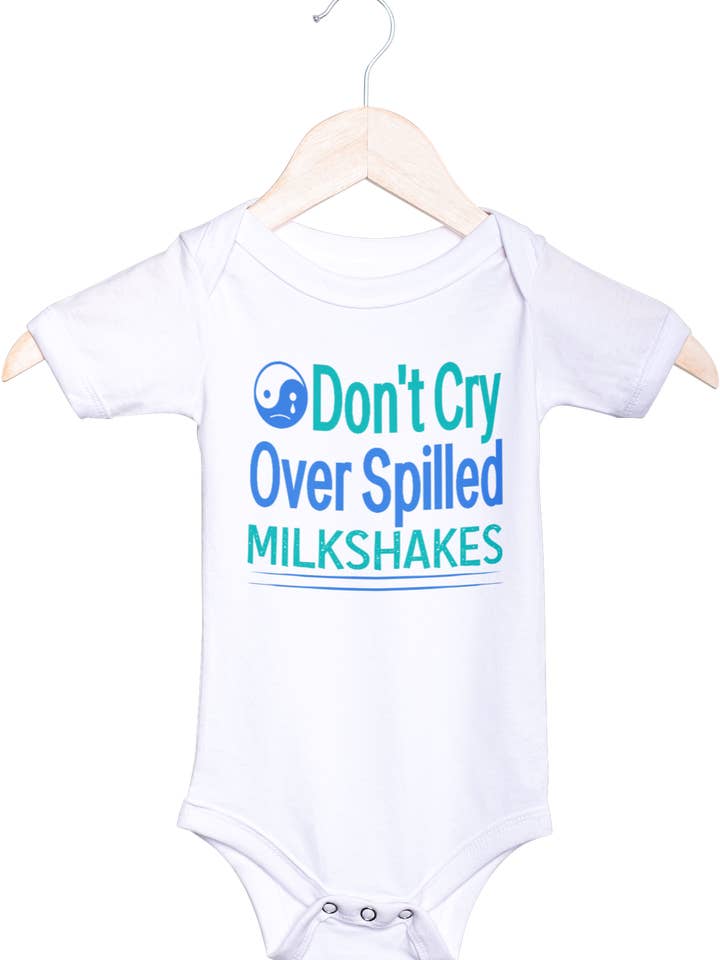 Baby Onesies ''don't cry over spileed milkshakes'' Baby Bodysuit for wholesale by WooHoo Apparel