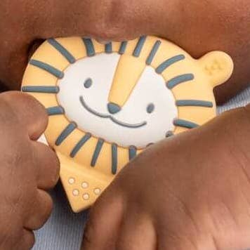 Bertie Lion Animal Textured Teether for wholesale by Cheeky Chompers US