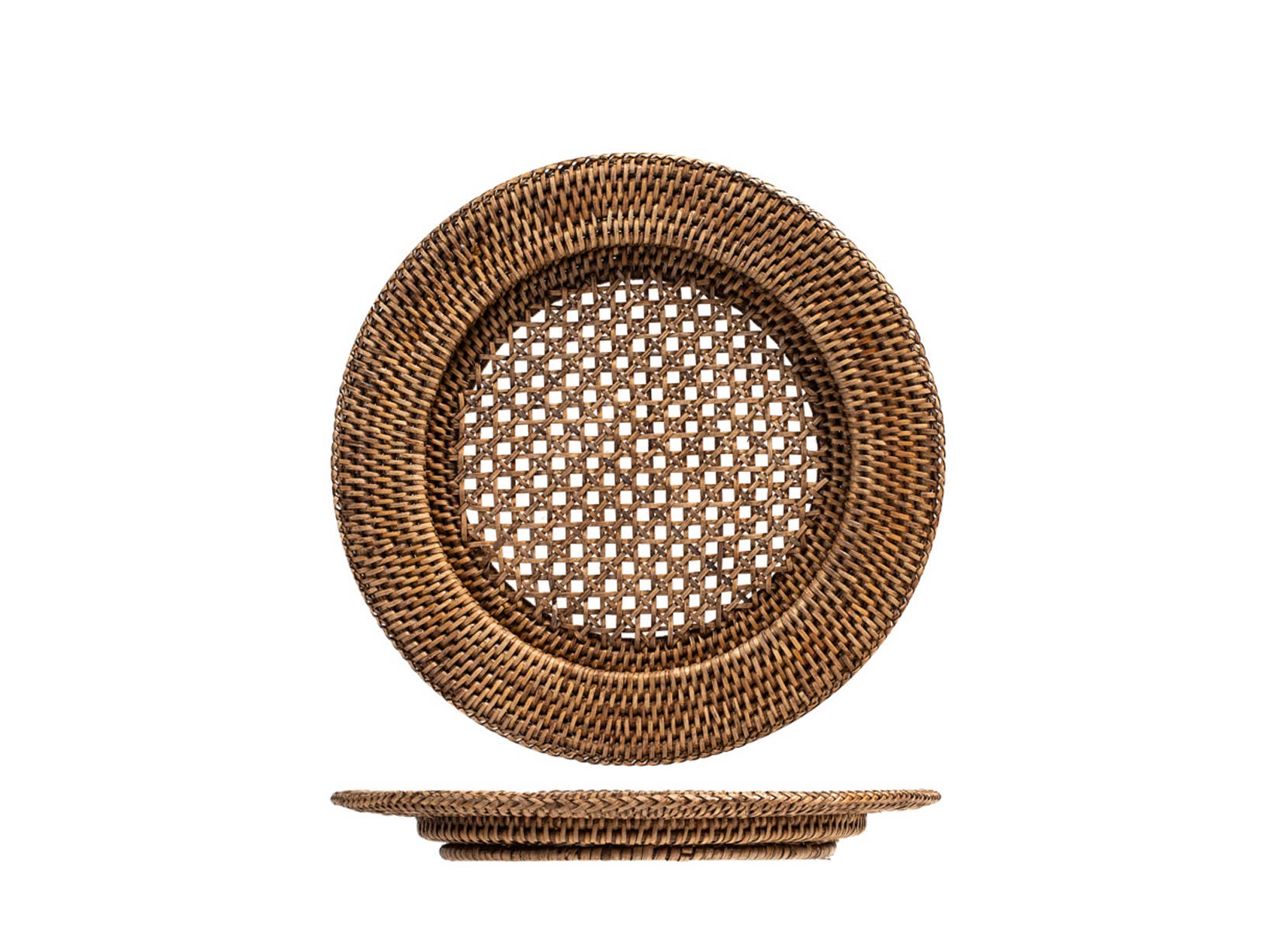 H&H - Wholesale Placemat - Ronde naturel rotan placemat ø 32 cm0