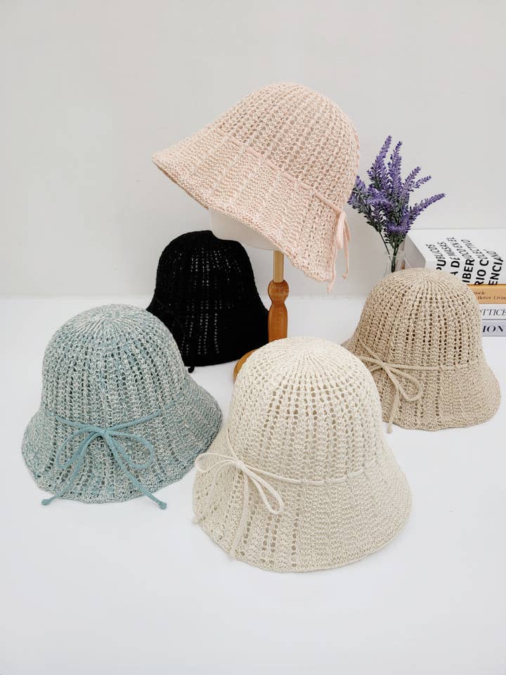 Cappello da pescatore estivo lavorato a maglia in carta/cotone traspirante per la vendita all'ingrosso da parte di Comfortarians