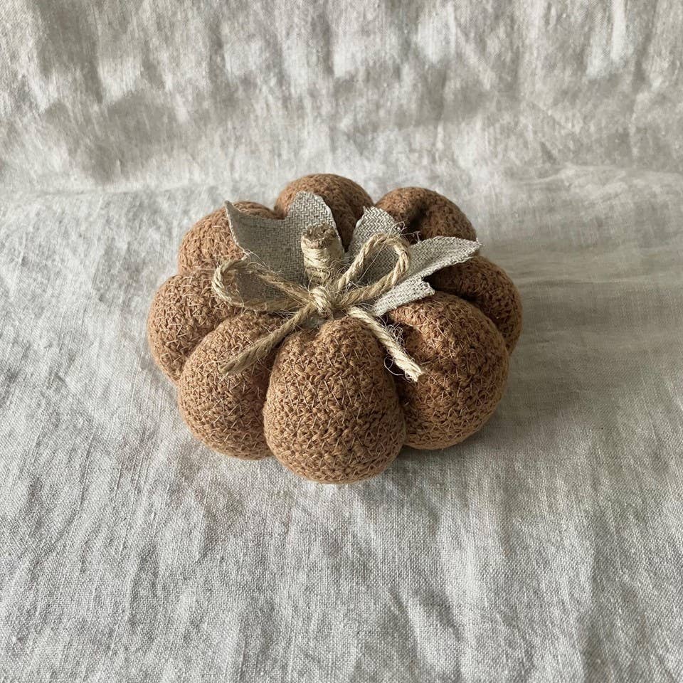 Artwork by Sandra Naufal - Wholesale Decorative Tabletop Object - Caramel Rope Pumpkin0