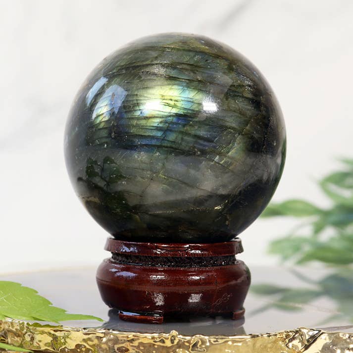 Flashy Labradorite Sphere for wholesale by Natures Artifacts Inc