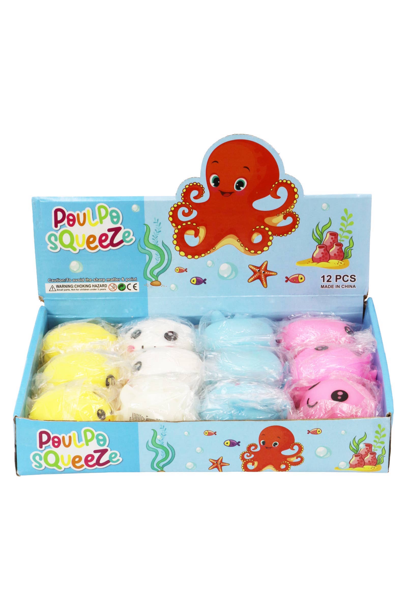 ASSORTI Pull extensible rempli de slime Octopus Fluffy Squishy en vente sur Faire1