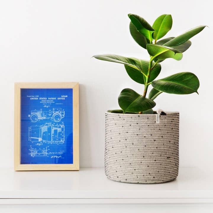 Mia Mélange - Vendita all'ingrosso Cestini - Cylinder Basket - Pois neri cuciti1