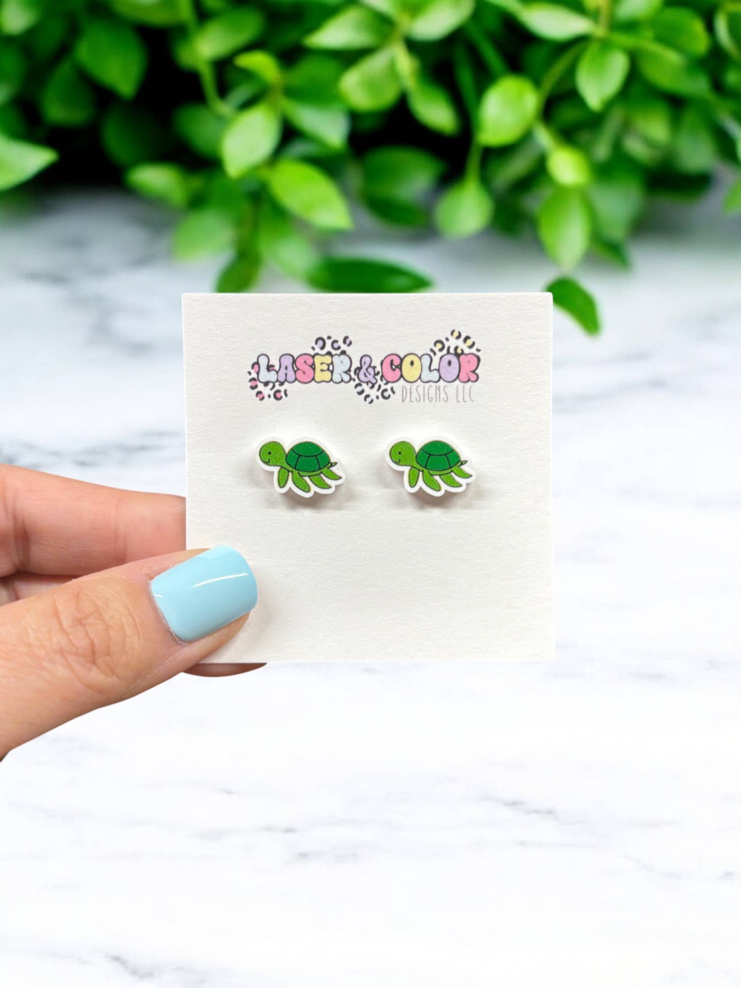 Laser & Color Designs LLC - Wholesale Stud/Post Earrings - Turtle Earrings, Summer Earrings0