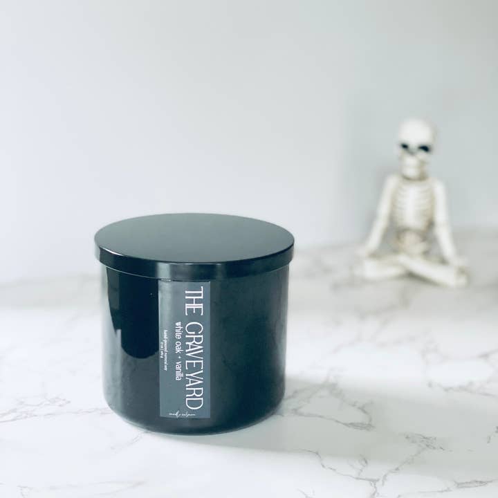 Candle Cabana - Wholesale Jar/Filled Candle - 17 OZ The Graveyard Candle - Natural Soy + Fall Candles
