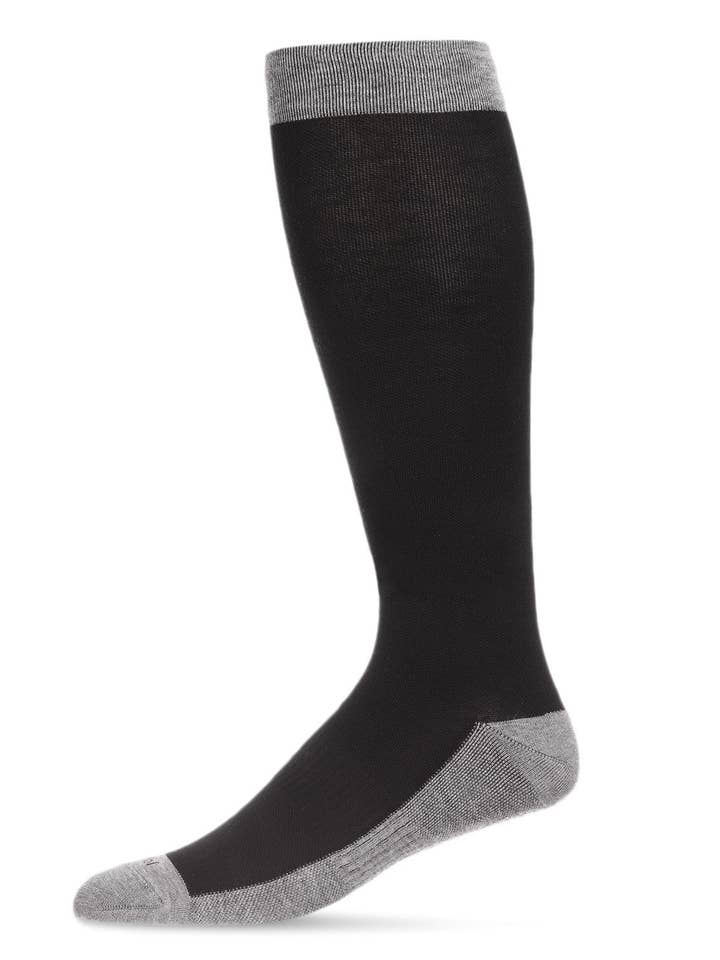 Men's Two-Tone Contrast 8-15mmHg Graduated Compression Socks for wholesale by Infinity Classics International Inc.