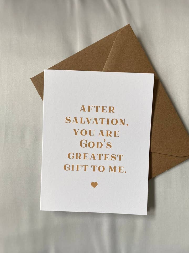 Eres el mejor regalo de Dios, tarjeta de amor para el cónyuge para venta al por mayor de The Butter and Honey Co.