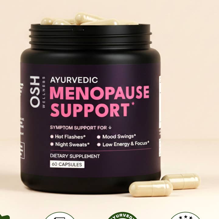 Osh Wellness - Ayurvedic Wellness - Wholesale Oral Supplement/Vitamin - Ayurvedic Menopause Support | Hot Flashes, Mood, Sleep ++