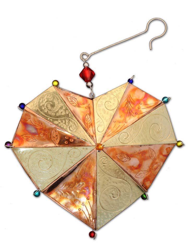 Elegant Hart Ornament voor wholesale door Pilgrim Imports