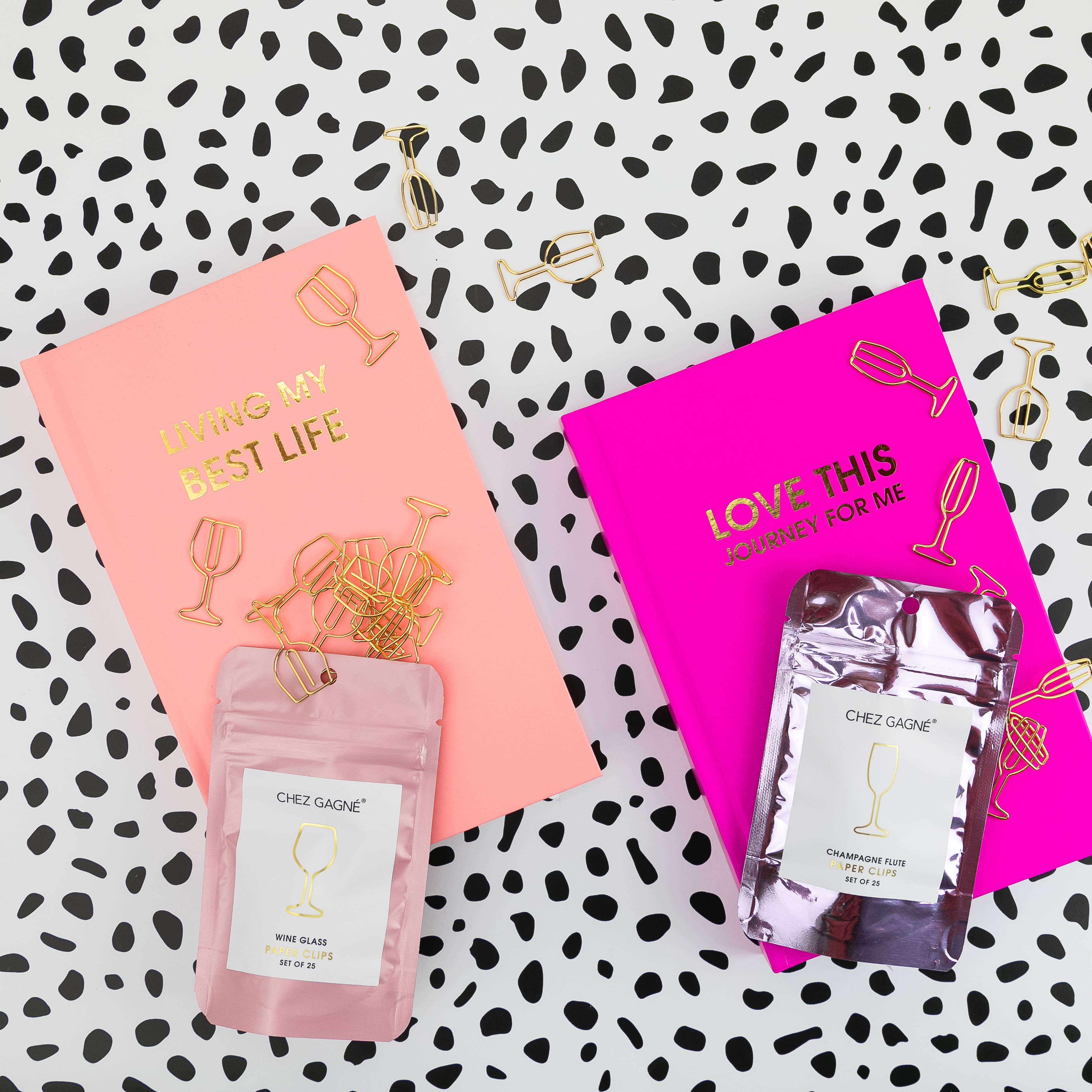 Chez Gagné - Wholesale Journal/Diary - Living My Best Life - Hardcover Daily Journal - Sunset Pink2