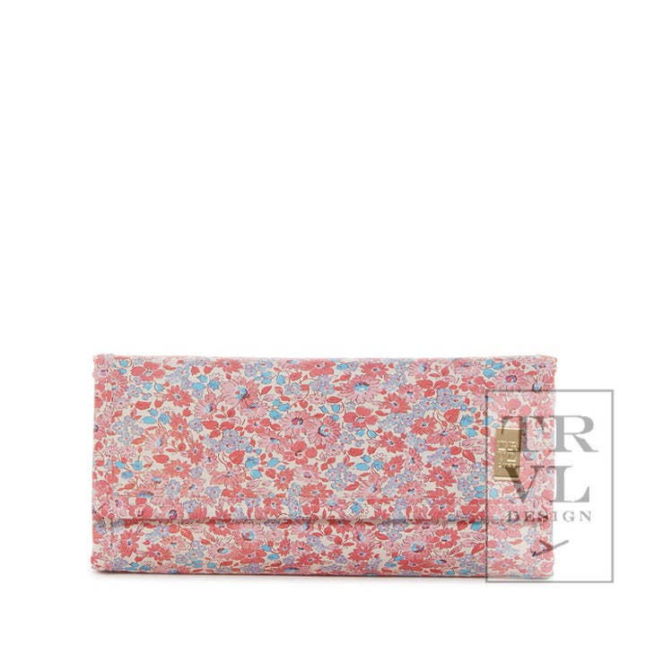 Luxe Jewelry Wallet - Marseille With Pink Pinstripe Liner for wholesale by TRVL Design