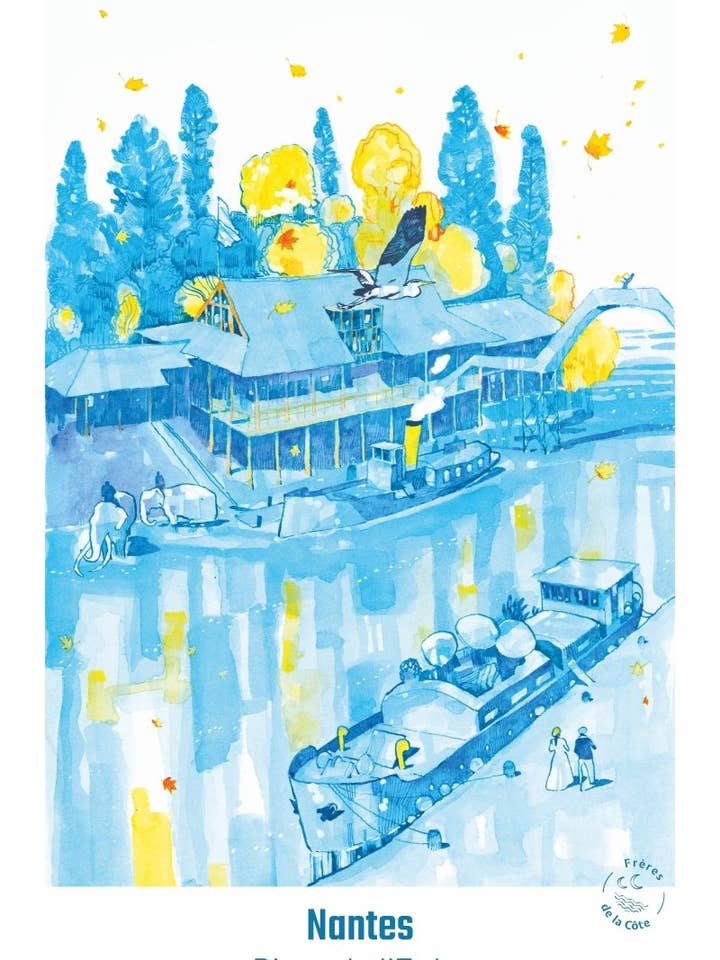 Poster - Banks of the Erdre for wholesale by freres-delacote