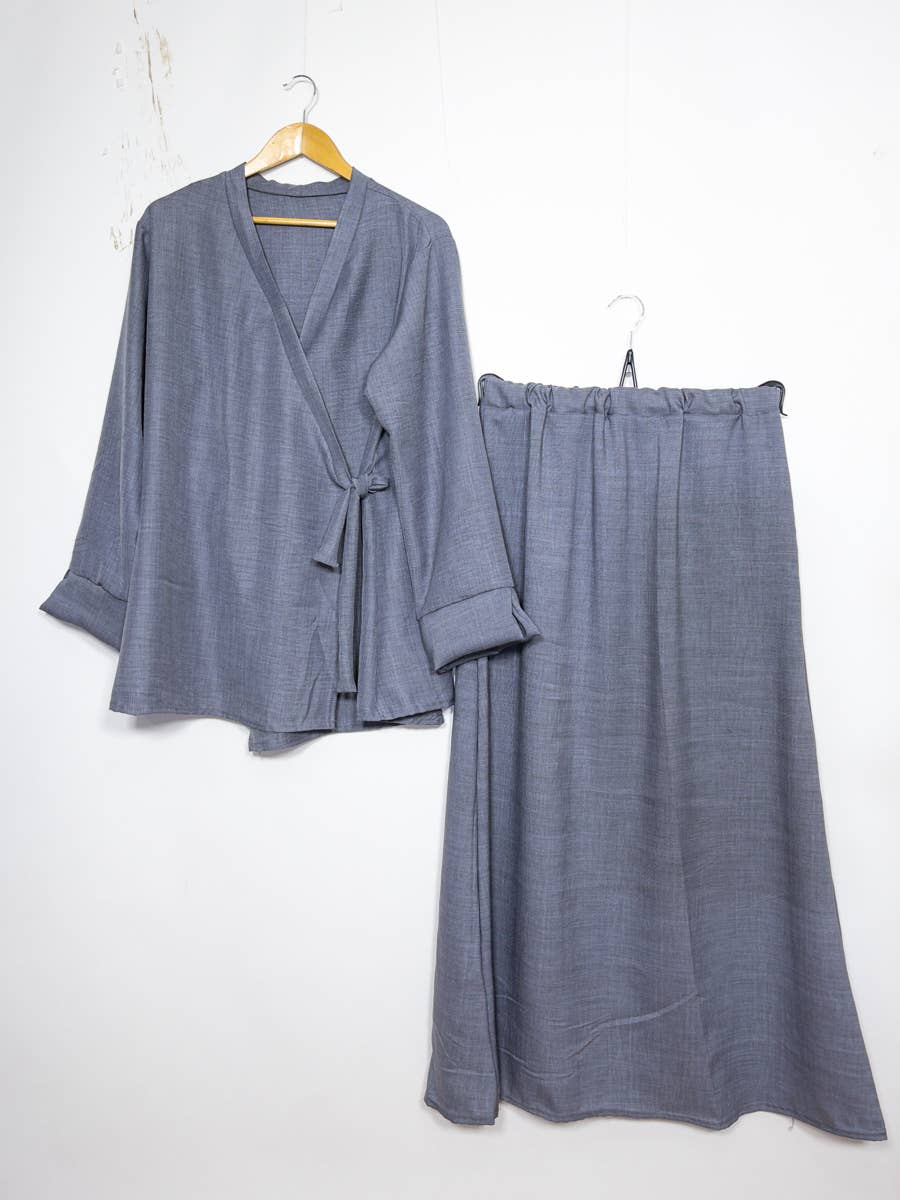 IDEAL OUTFIT - Wholesale Top & Pant Set (NOT Loungewear) - Women's - Crossed top abaya set ref:2385 xlm JU2