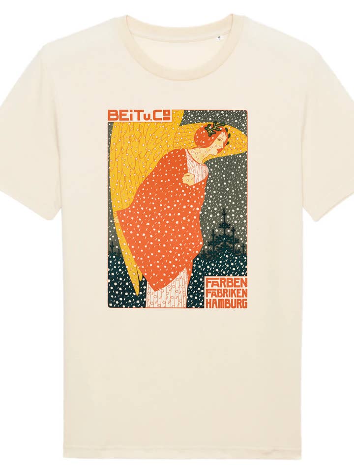 Angel in the Snow by Georg Tippel - Organic Cotton T-Shirt for wholesale by Flashback Shop