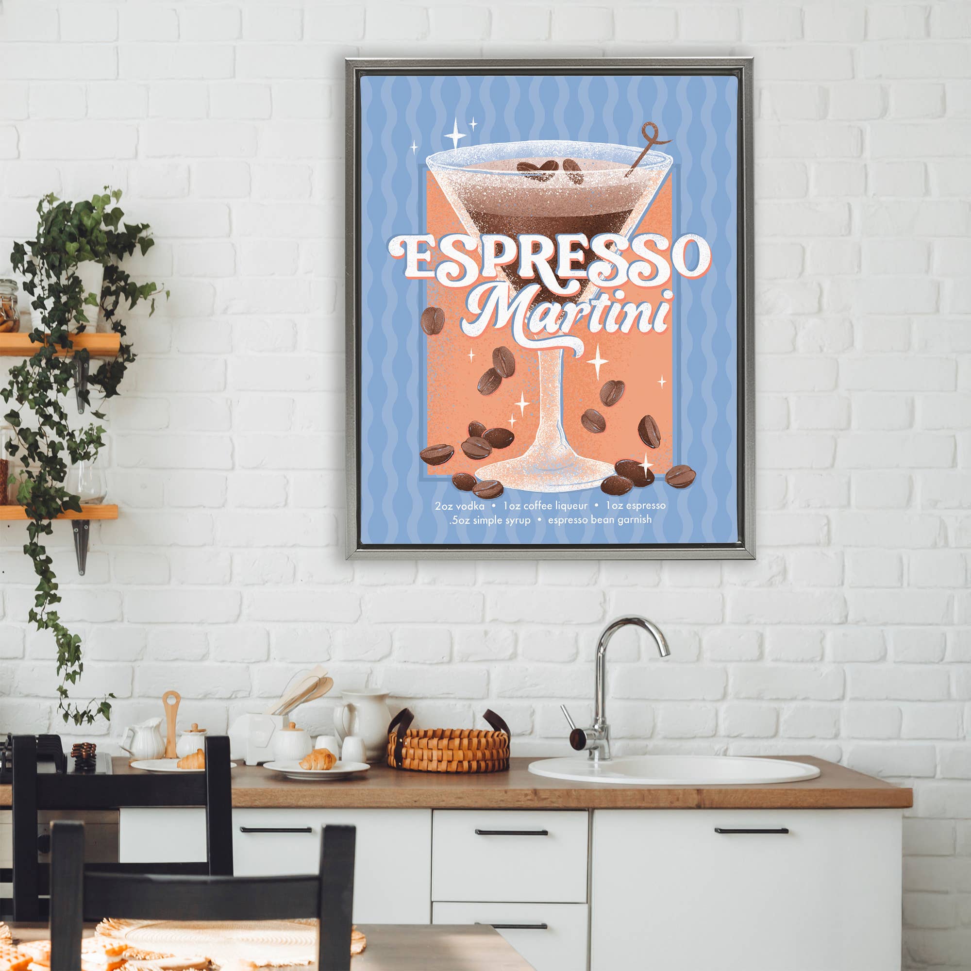 Stupell Industries - Wholesale Wall sign - Retro Espresso Martini & Recipe - Framed Wall Art5