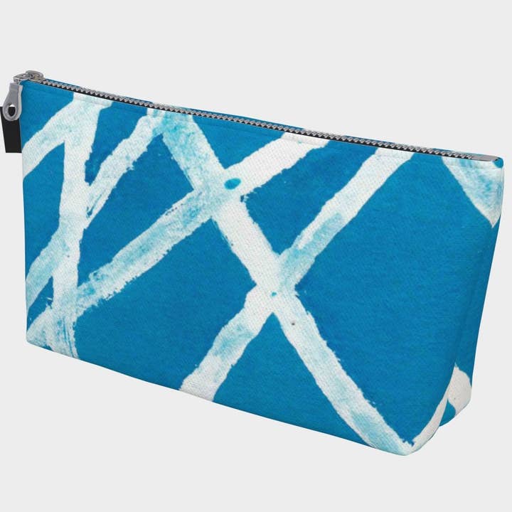 Zippered Project Bag | White Lines for wholesale by Creative Artifacts HQ