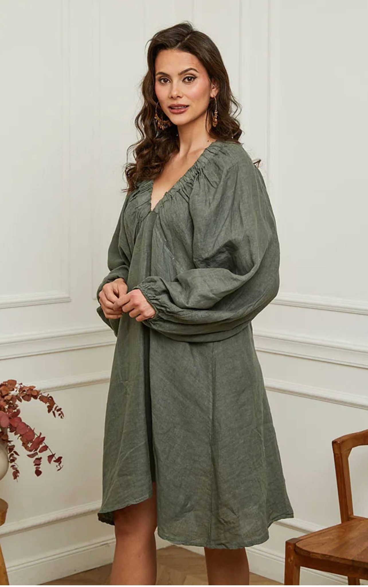 LÉA & LUC - Wholesale Dress - Women's - 100% linen dress REF. 7213625