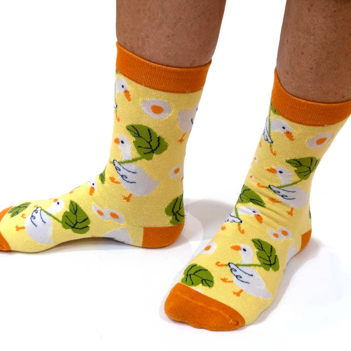 Duck Socks for wholesale by Pollygone Illustration